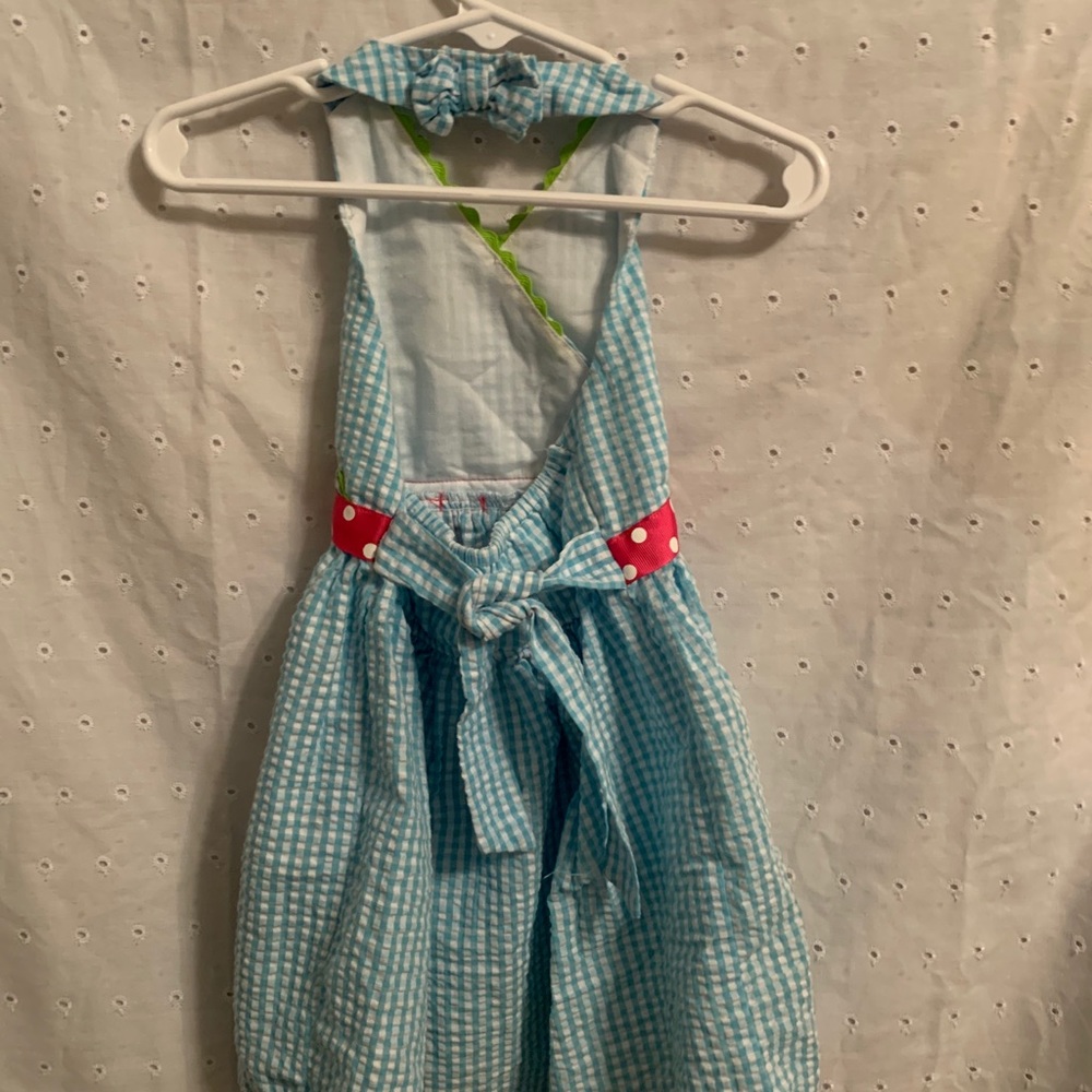 2T seersucker halter dress